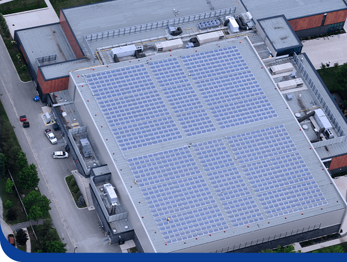 Solar panels on rooftop – Solar Energy Services Desktop Banner