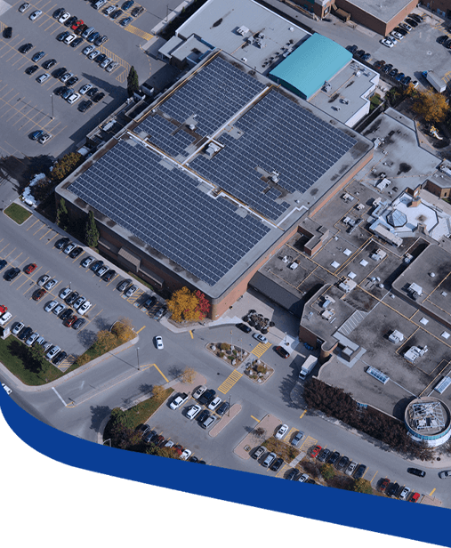 Solar panels on rooftop (aerial view) – Services Offered