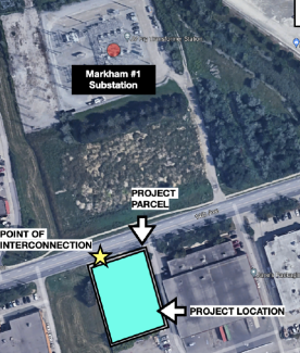 Markham MTS-1 located on map.